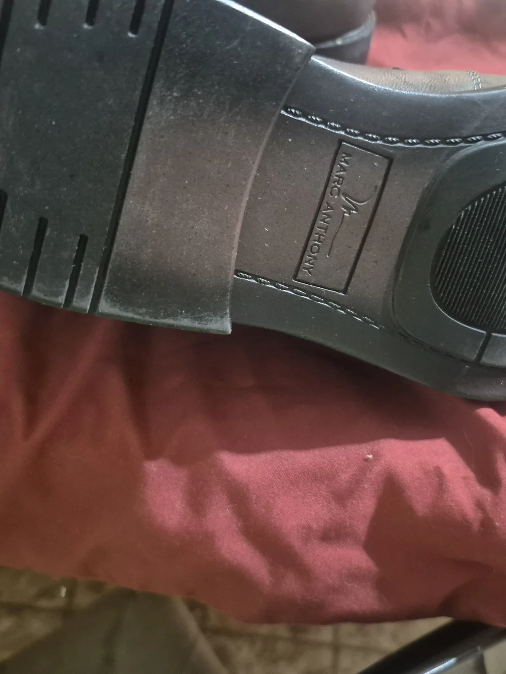 Marc Anthony Dark Gray Ankle Boots with Buckle Accent
